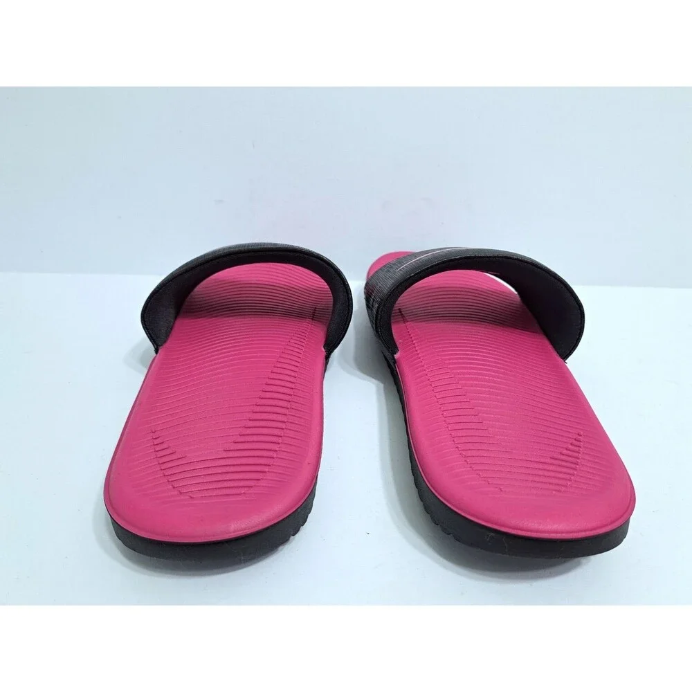 Nike Kawa Slide Sandals Slides Black Pink Girls Size 6Y Beach Pool
